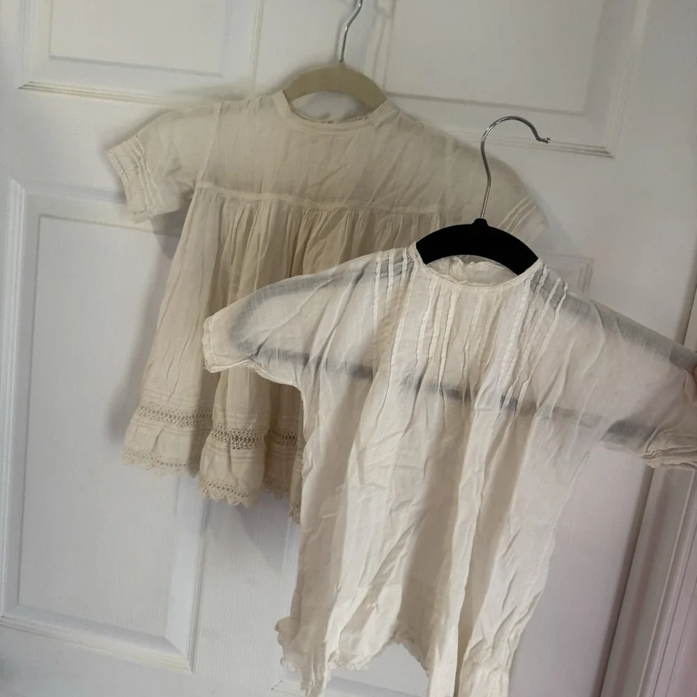 Victorian Christening or Baptism Gown and Dress Lot of‎ 2